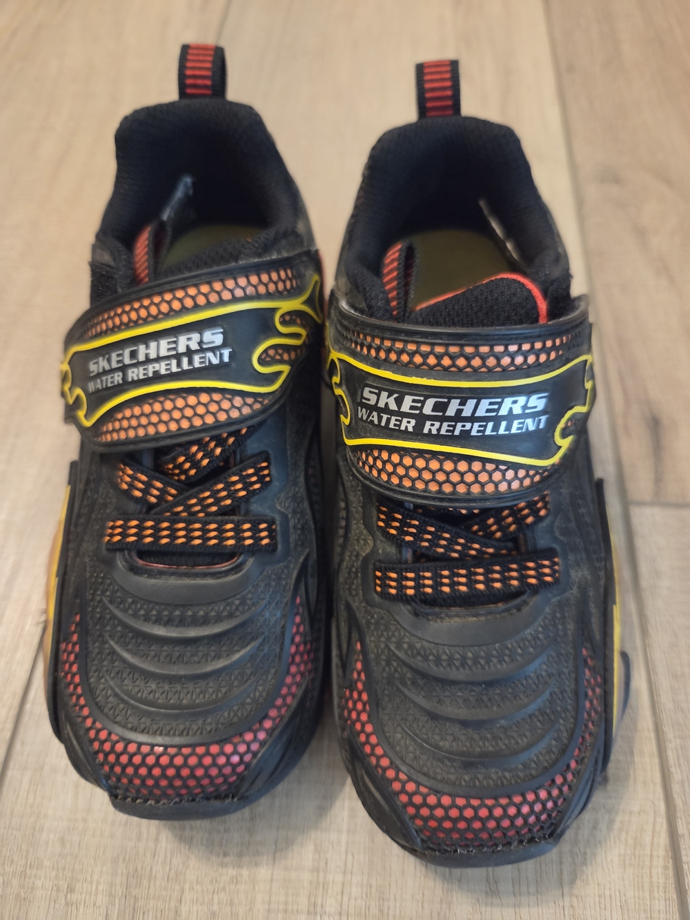Skechers Kids Black, Red & Yellow Light-Up Sneakers